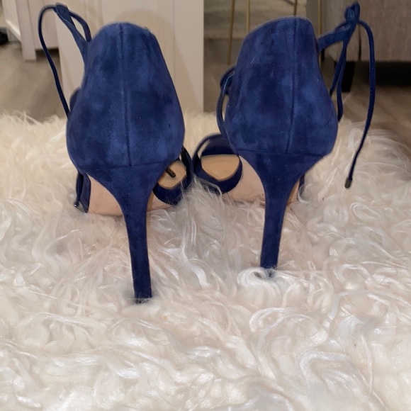 Antonio Melani  blue suede lace up sandals - Picture 4 of 5